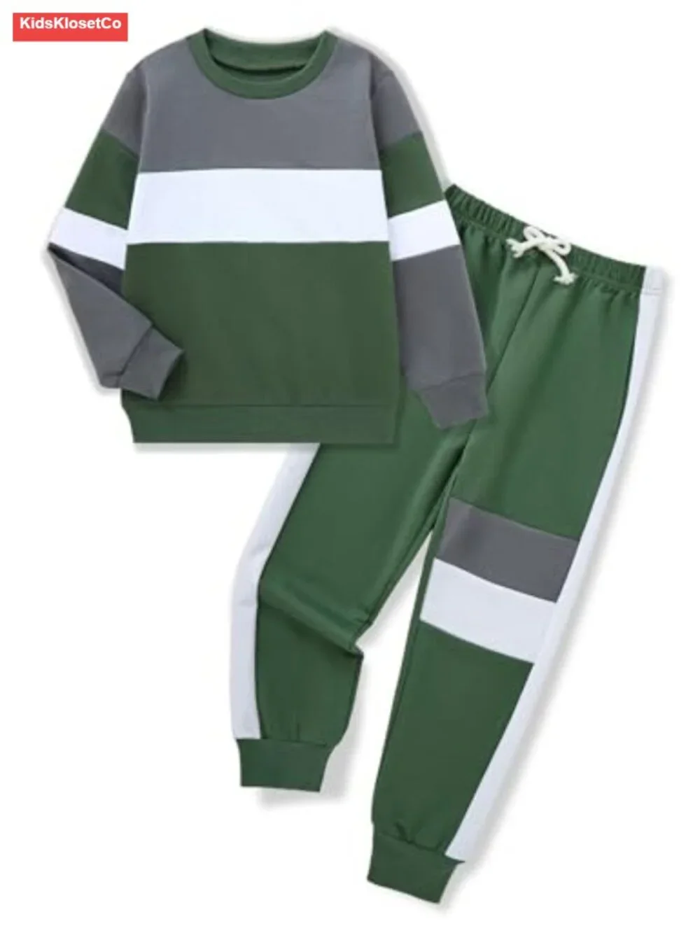 Boys Cotton Blend Sweatsuit Set Long Sleeve Hoodie with Pants Fall Winter Outfit